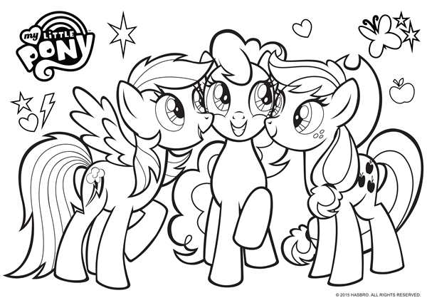 My little Pony эпл Блум раскраска