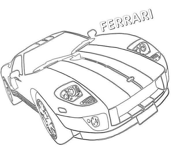Ferrari f40 раскраска