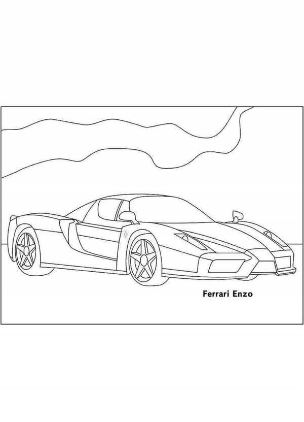 Ferrari f40 раскраска
