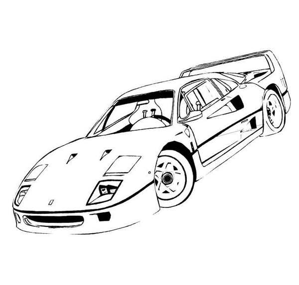Ferrari f40 раскраска