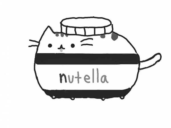 Котик Пушин раскраска наклейки