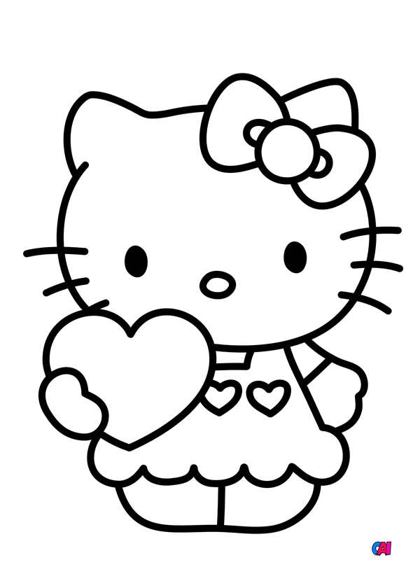 Воздушные Шары с Hello Kitty Увлекательная Раскраска