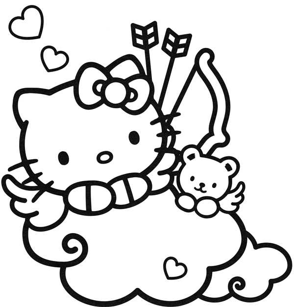 Воздушные Шары с Hello Kitty Увлекательная Раскраска