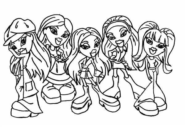 Bratz куклы раскраски