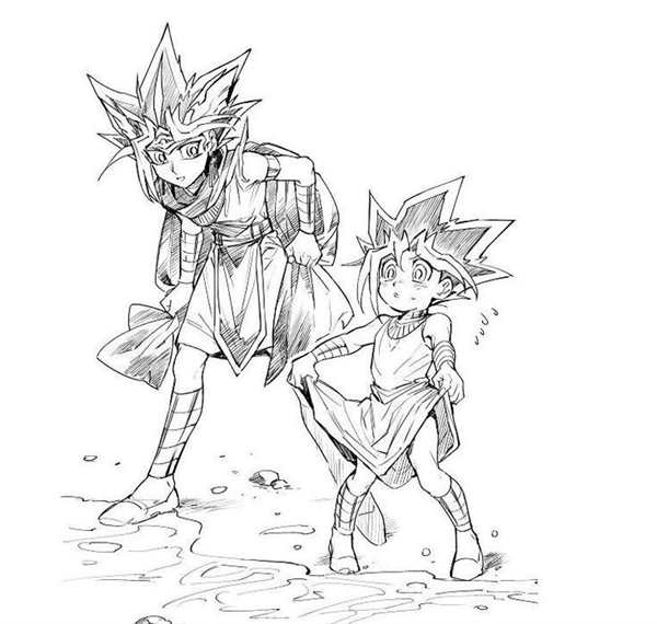 Юги Муто Абсолютная Раскраска из YuGiOh