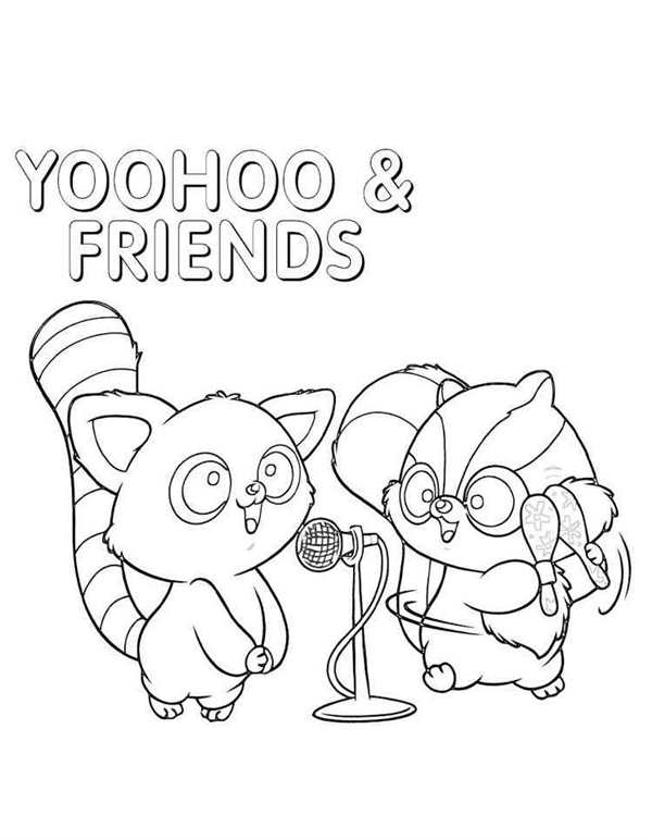 Yoohoo friends раскраска