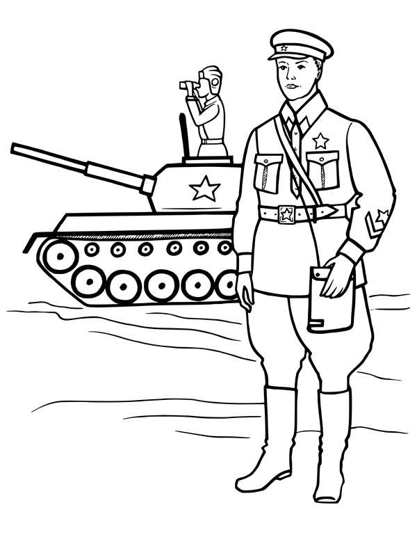 Солдат раскраска