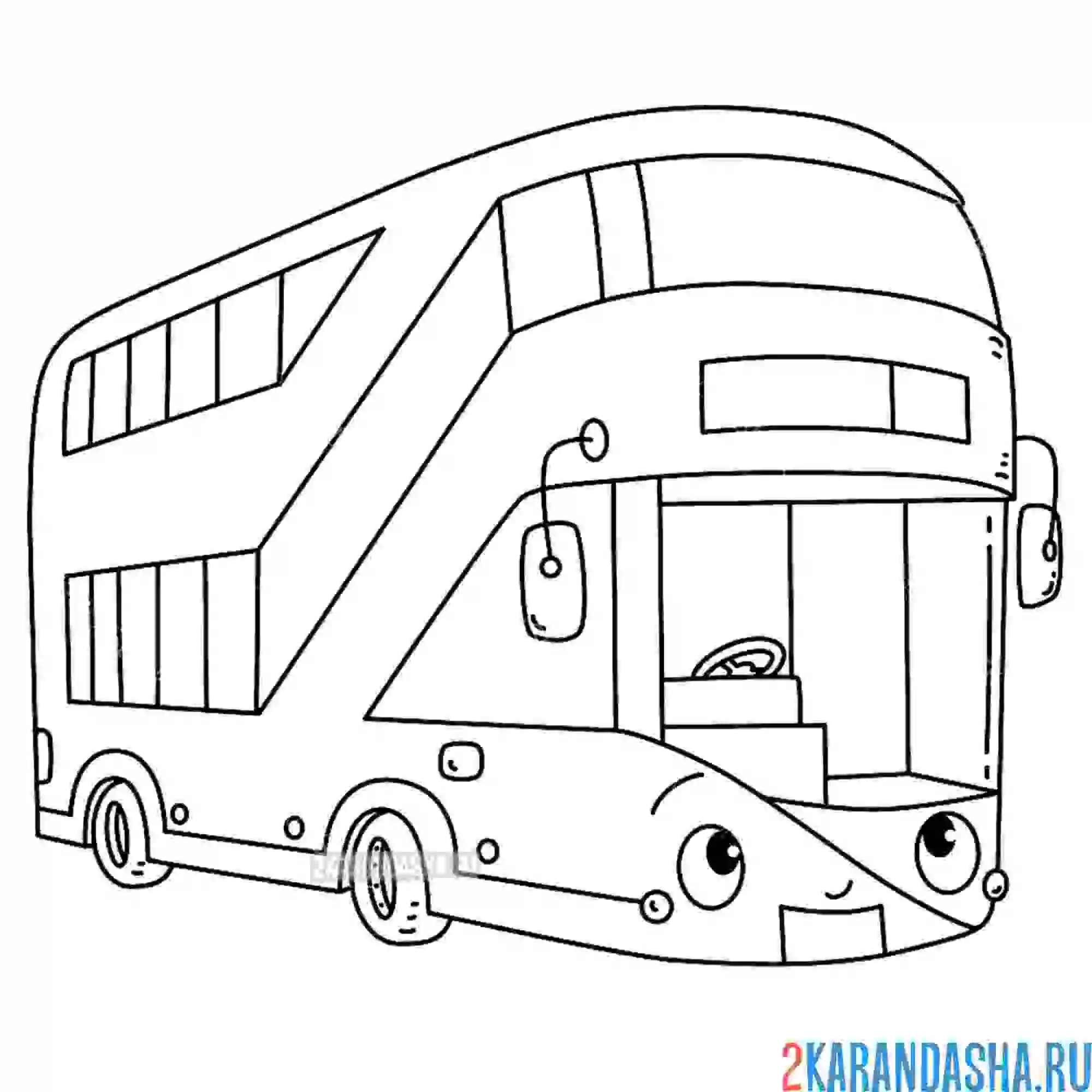 Лондонский автобус раскраска