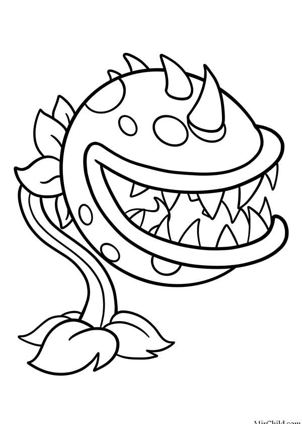 Раскраска Plants vs Zombies 2
