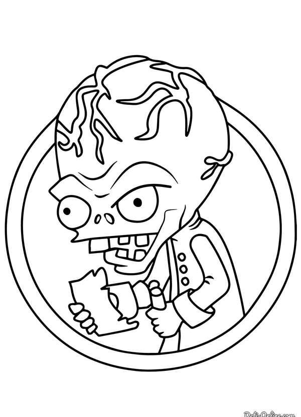 Plants vs Zombies раскраска