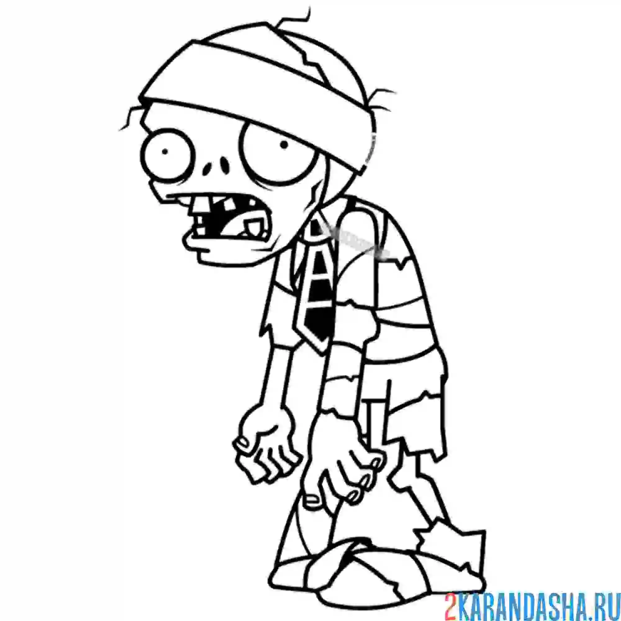 Plants vs Zombies раскраска