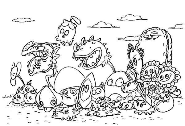 PVZ 2 раскраска
