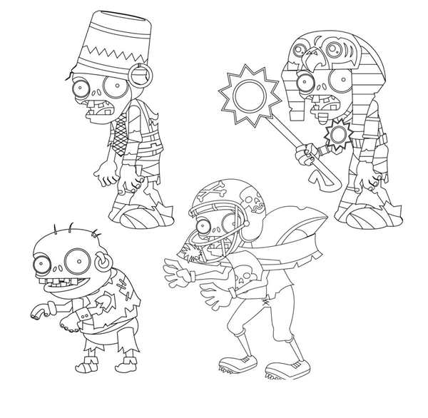 Plants vs Zombies раскраска