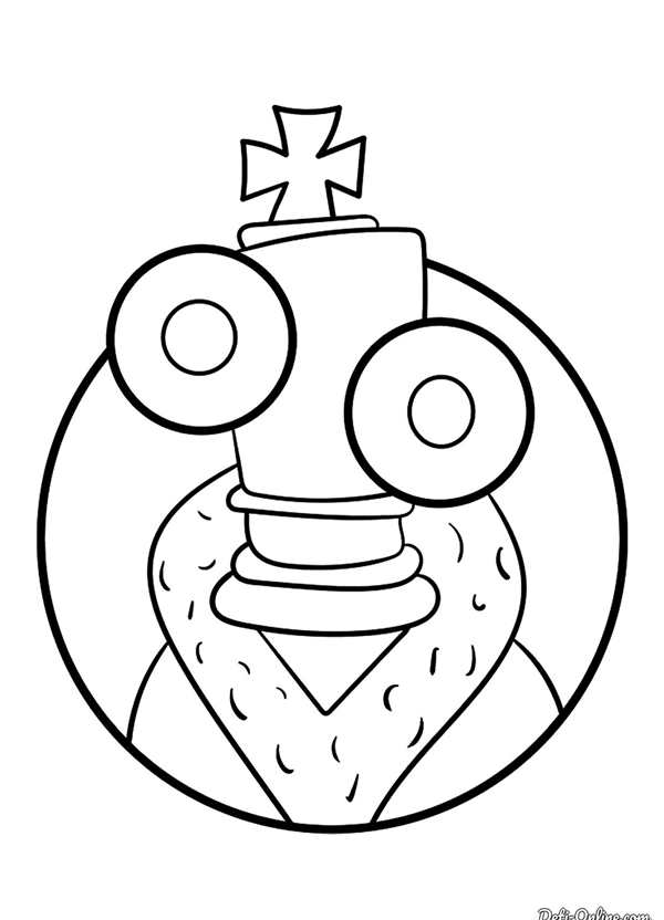 Digital Circus Coloring Page
