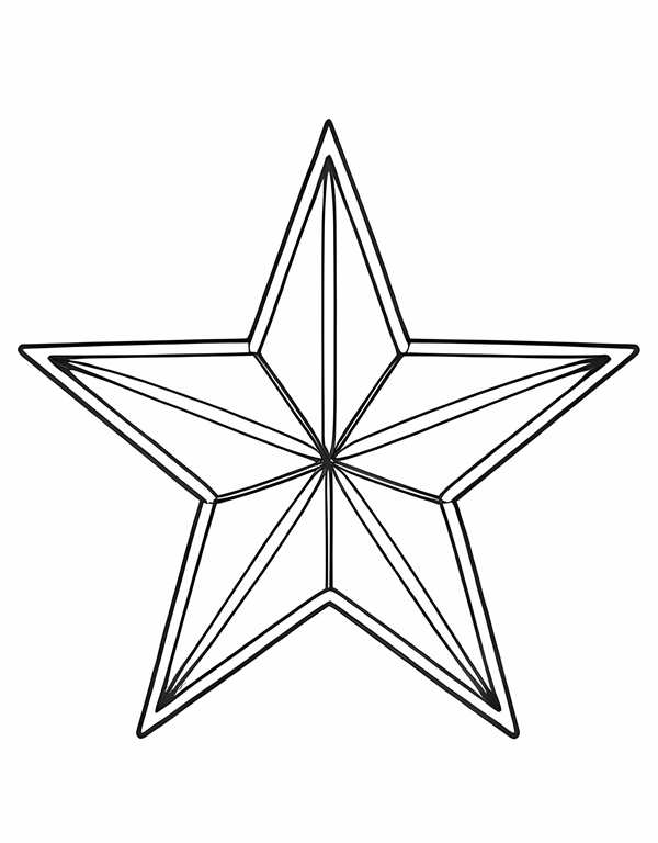 Звезда раскраска