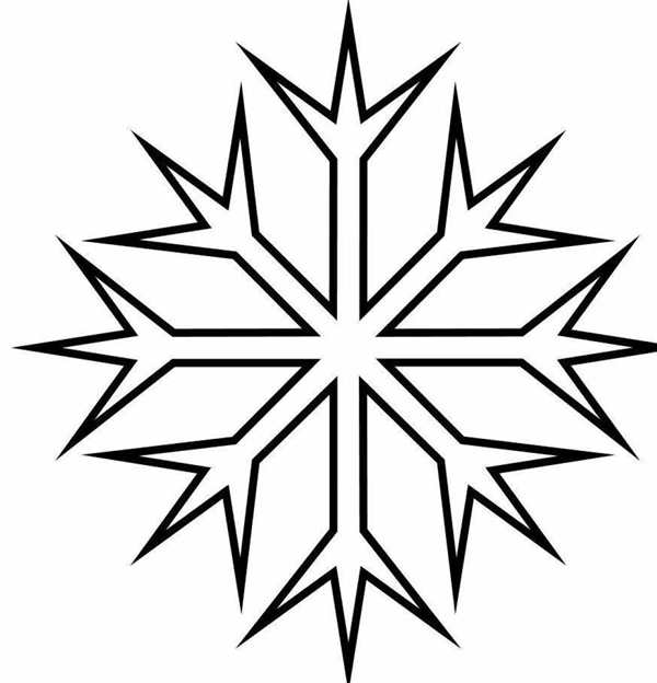 Снежинка раскраска